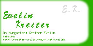 evelin kreiter business card